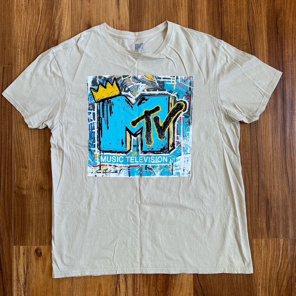 Basquiat Crown MTV Logo Men’s Large T Shirt